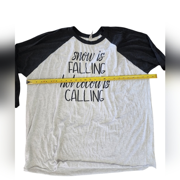 3X Baseball Style Winter Theme Tee - Picture 4 of 6